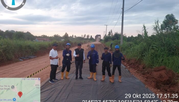 PT OKI Pulp & Paper Mills Danai Penuh Perbaikan Jalan Rp4,3 Miliar, Perkuat Logistik di Air Sugihan