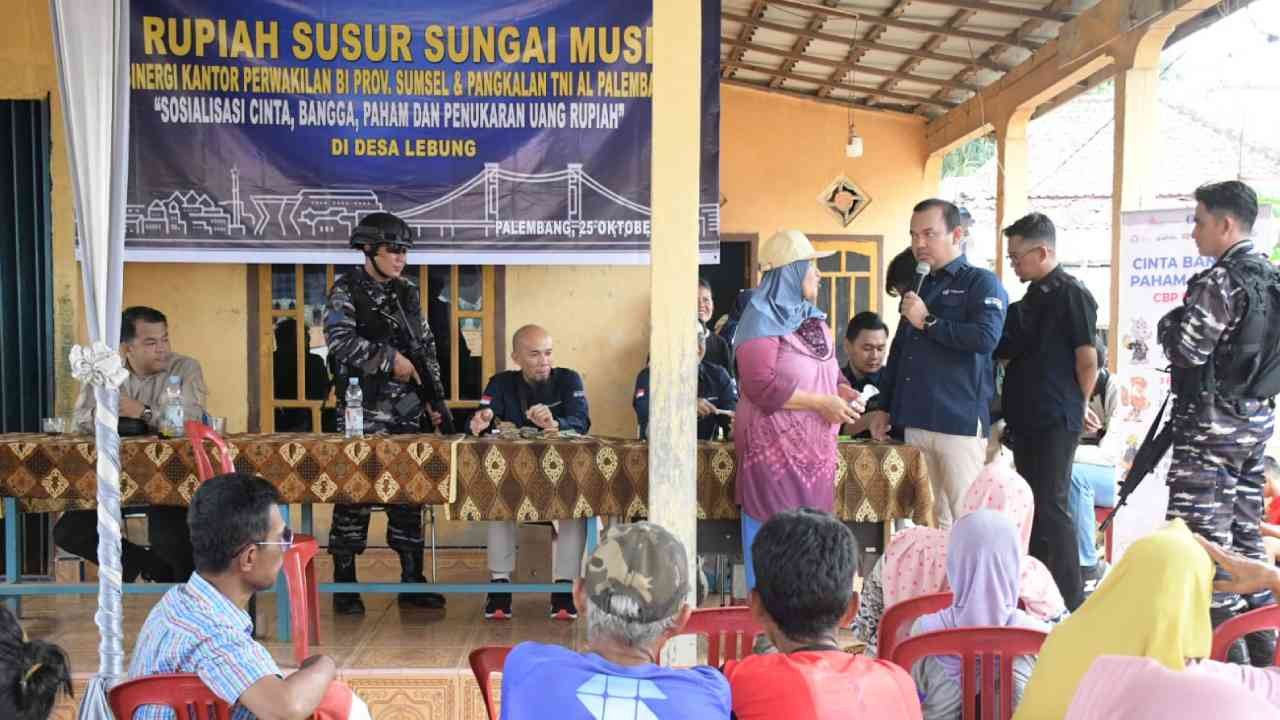 Kedaulatan Rupiah di Sungai Musi, Lanal Palembang dan BI Sinergi Jamin Akses Kas di Perairan