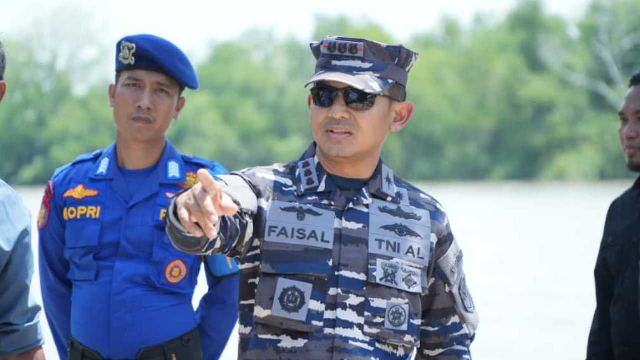 Lanal Palembang Perkuat Kesiapsiagaan Maritim, Danlanal Tinjau Posal Mesuji