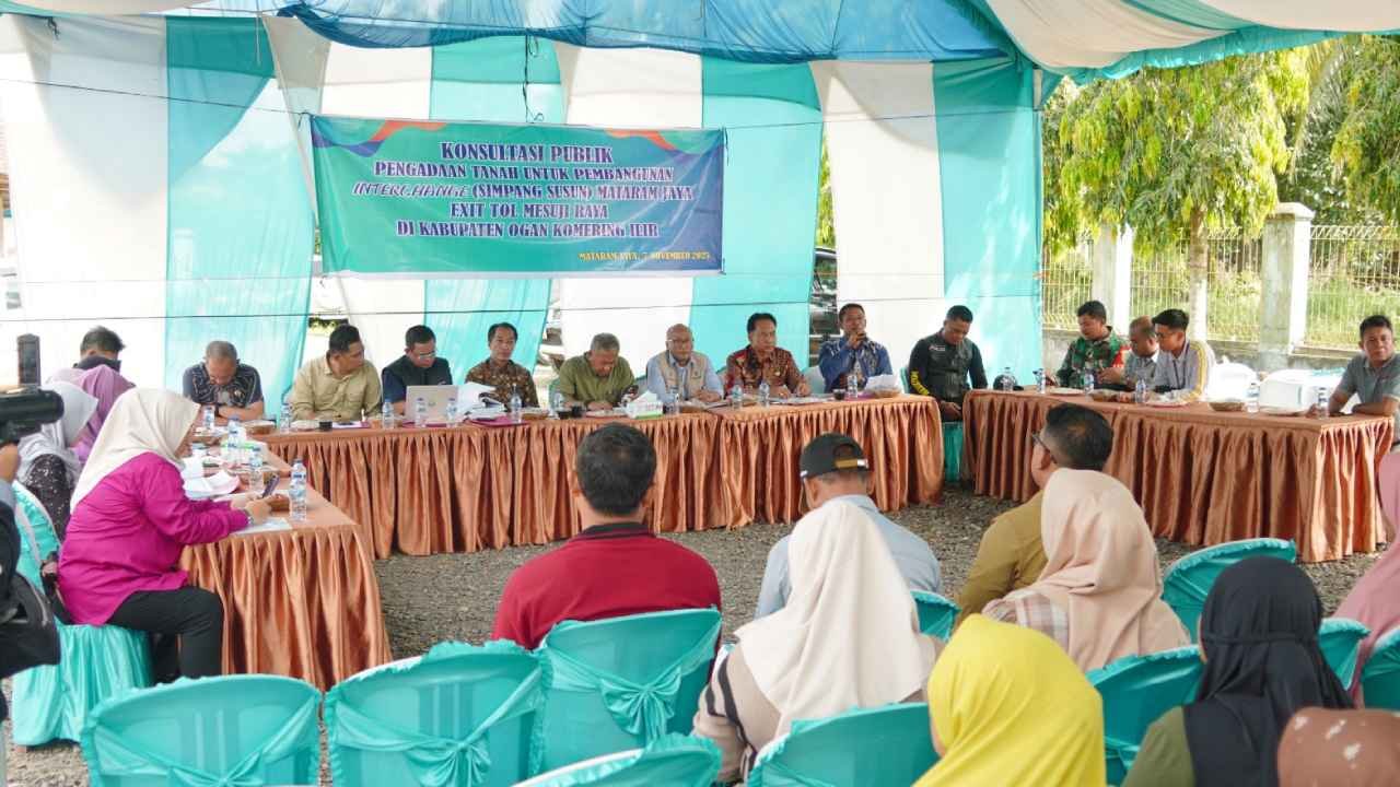 Exit Tol Mataram Jaya Disambut Kompak Warga OKI, Proses Pengadaan Tanah Lanjut ke Penlok