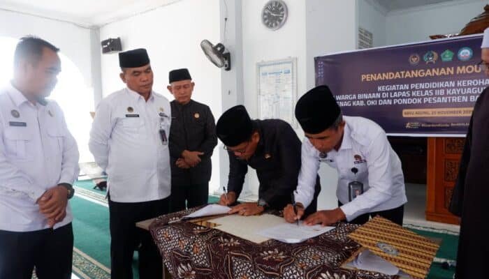 Perkuat Pembinaan Moralitas WBP, Lapas Kayu Agung Gandeng Kemenag dan Pesantren Bait Al-Qur’an