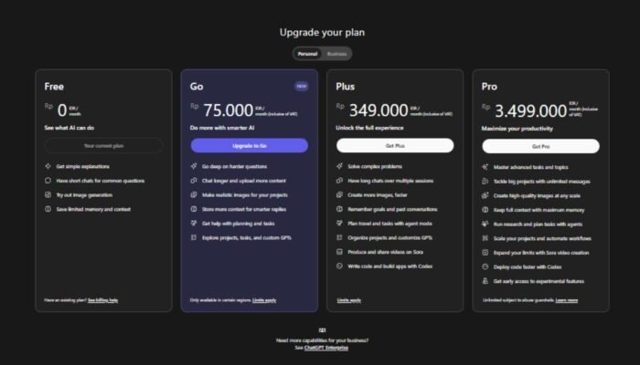 Akses ChatGPT Go: Opsi Langganan Terjangkau untuk Kebutuhan AI Harian