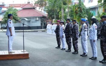 Memperkuat Pilar Maritim di Sungai Musi, Lanal Palembang Gelar Upacara Hari Armada RI