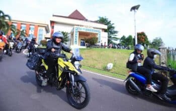 Pastikan Kualitas Infrastruktur, Gubernur Sumsel Tinjau Peresmian Jalan Sri Menanti Mengendarai Motor