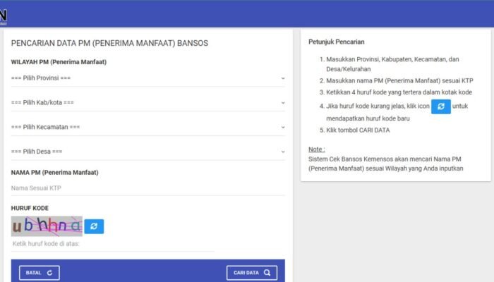 Penyaluran Bantuan Sosial Tahap Pertama Tahun 2026 Mulai Memasuki Masa Pencairan