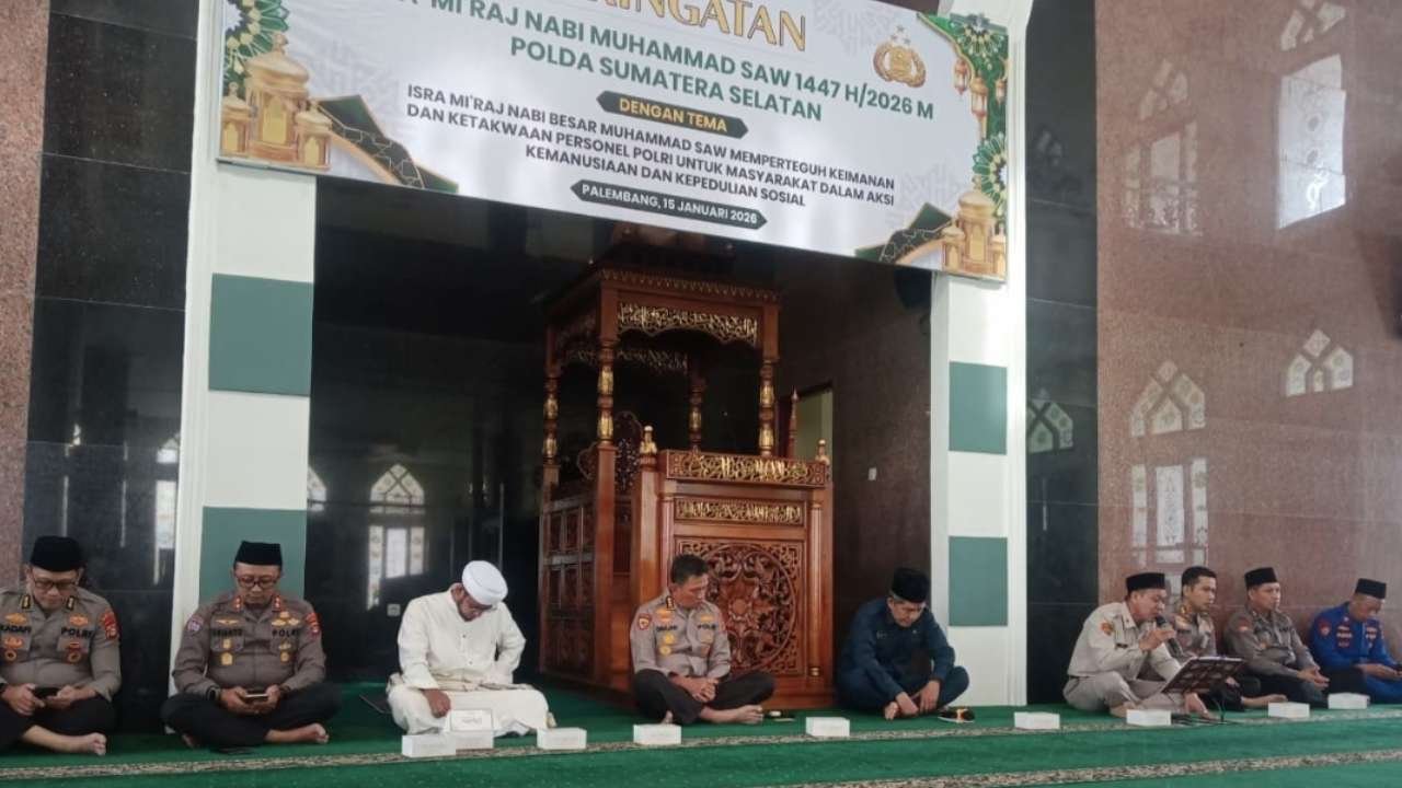 Polda Sumsel Jadikan Spirit Isra Miraj sebagai Fondasi Penguatan Integritas Personel
