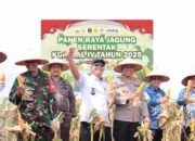 Polres OKI Memperkuat Fondasi Ketahanan Pangan Melalui Panen Raya Jagung Serentak