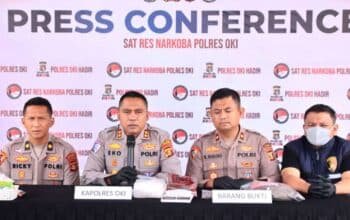 Polres OKI Sita Satu Kilogram Sabu di Tulung Selapan