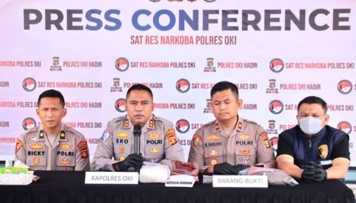 Polres OKI Sita Satu Kilogram Sabu di Tulung Selapan