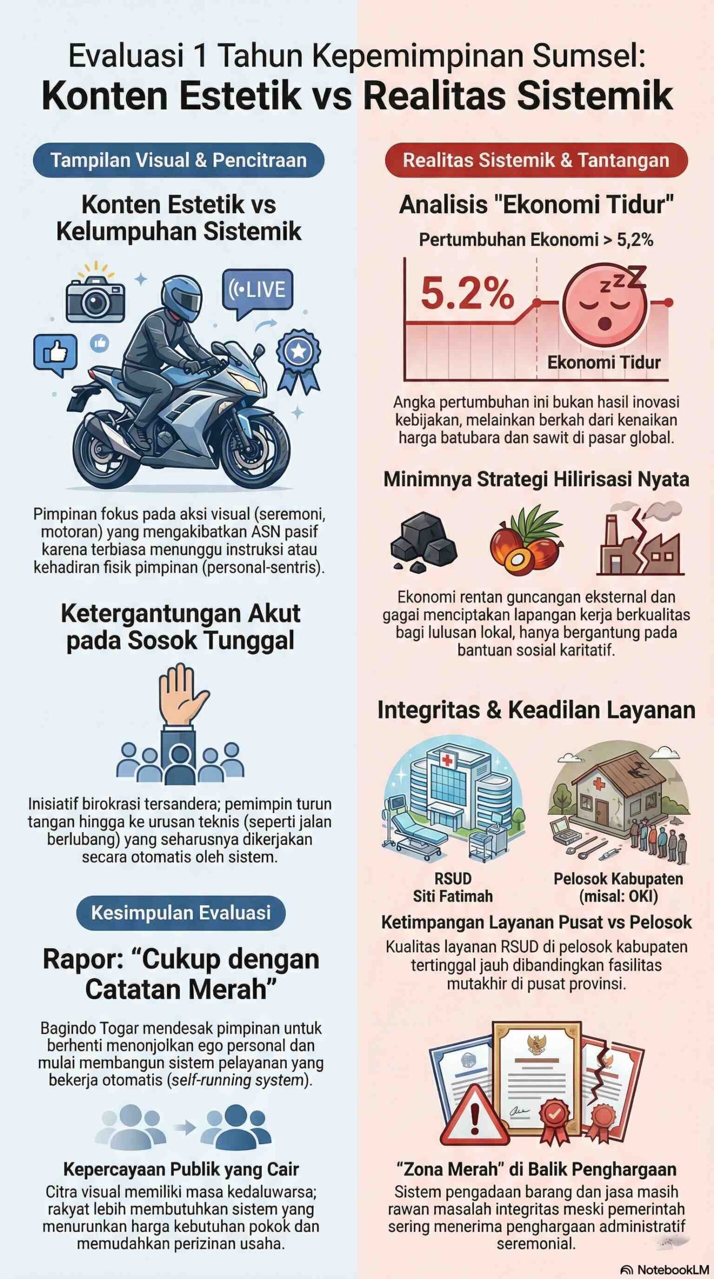 Evaluasi 1 Tahun Kepemimpinan Sumsel