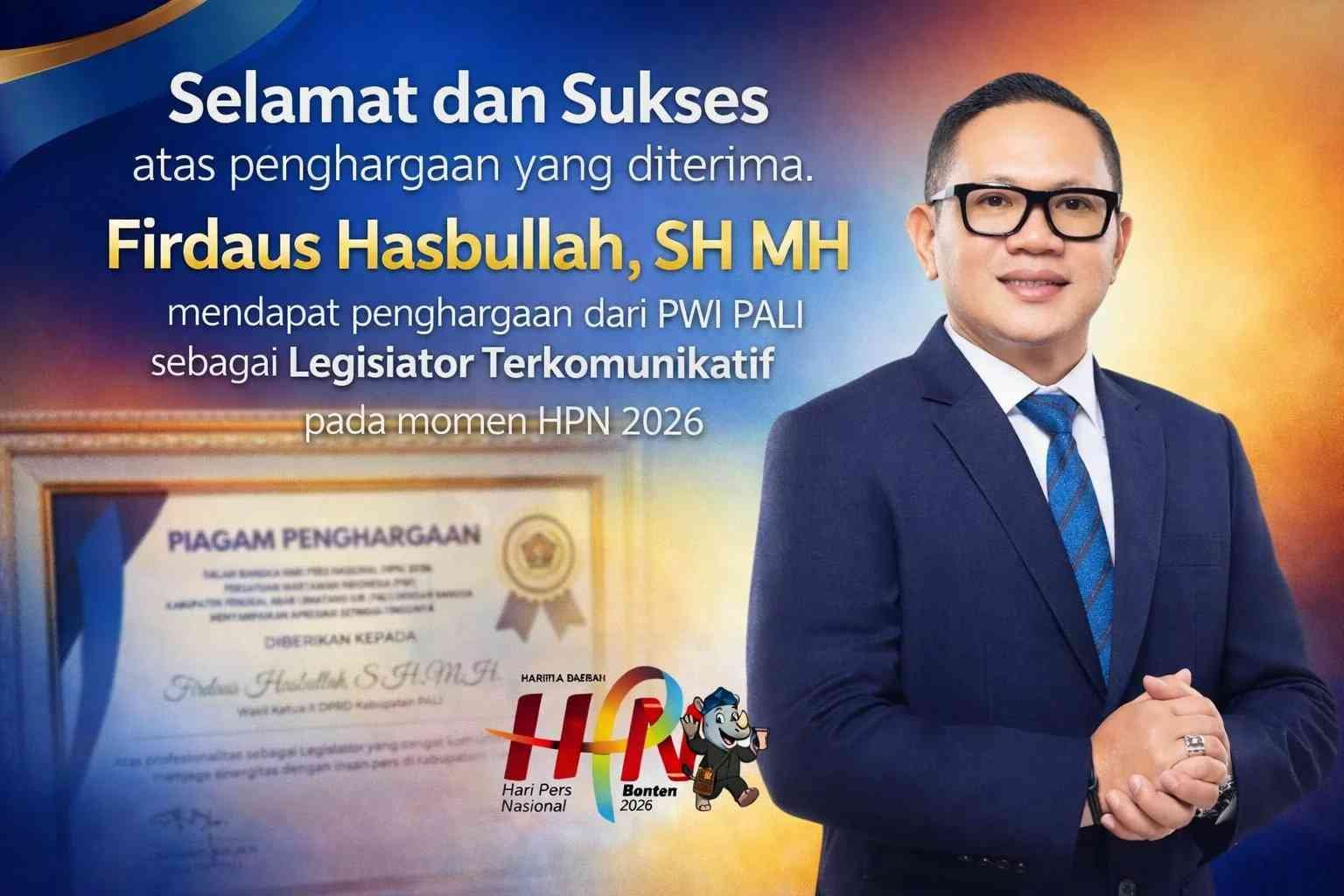 Firdaus Hasbullah dan Ikhtiar Merawat Marwah Parlemen di PALI