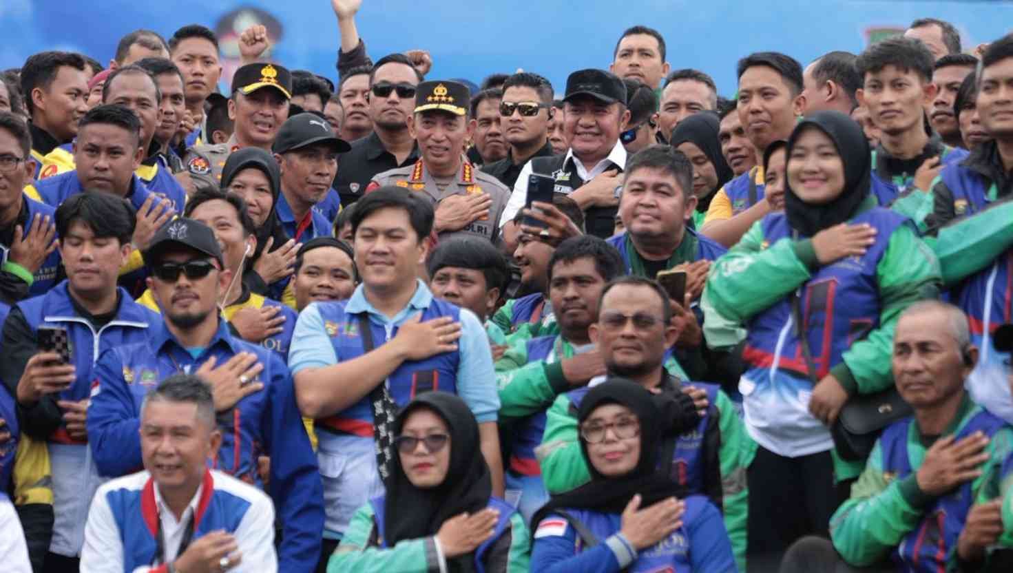 Herman Deru dan Kapolri Perkuat Perlindungan Sosial bagi Pengemudi Daring serta Buruh