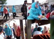 Ibu-ibu Pejabat Palembang Sambangi Warga di Balik Gunungan Sampah Sukawinatan