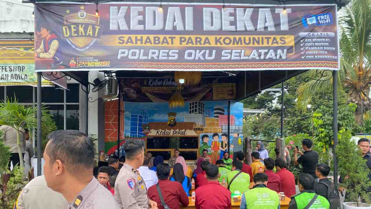 Kedai DEKAT Polres OKU Selatan Jadi Ruang Baru bagi Komunitas Ojek Pangkalan