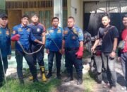 Petugas Damkar Muba Evakuasi Ular di Komplek Praja Mukti Sekayu