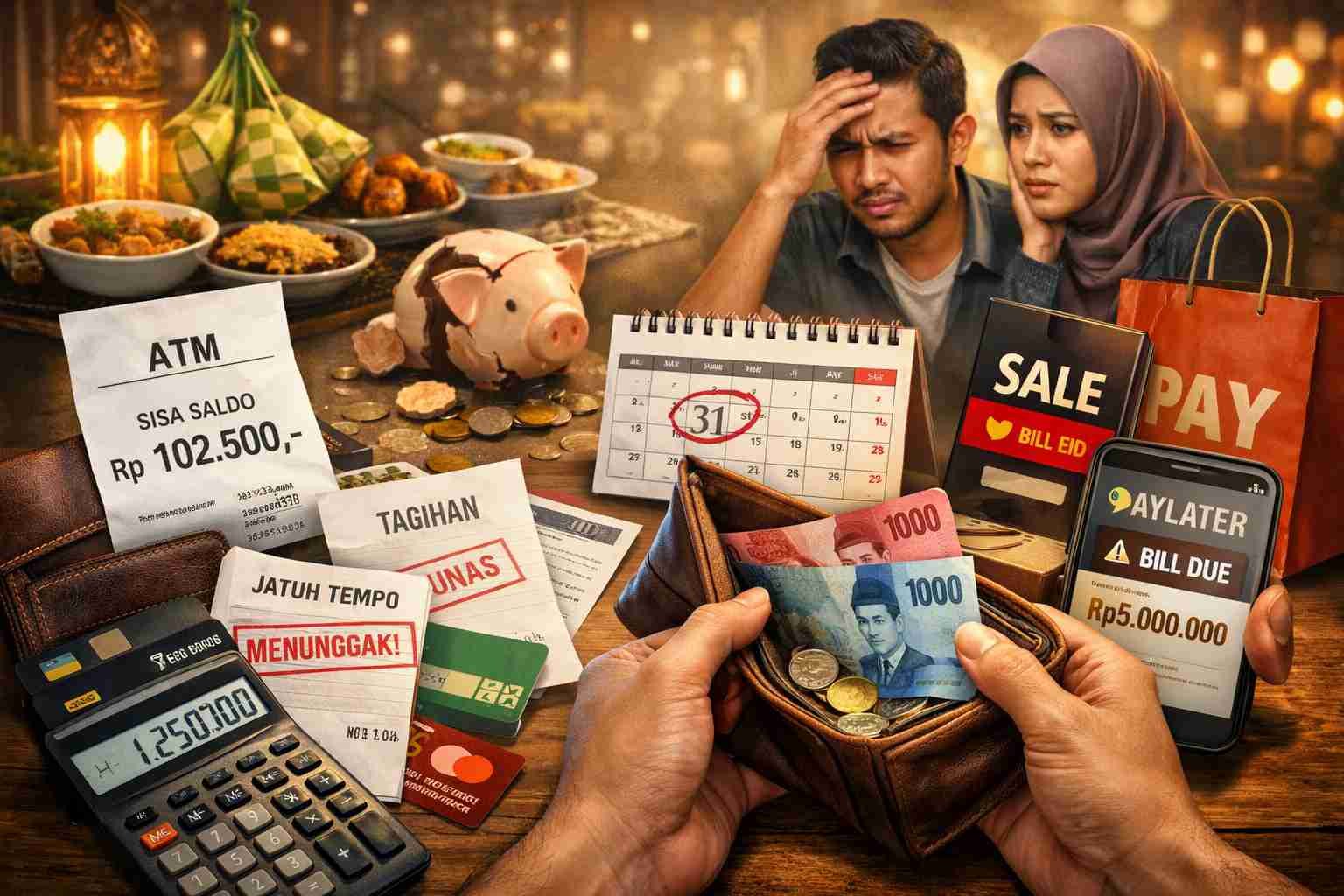 Siasat Mengatur Sisa Gaji Maret, Menghindari ”Napas Pendek” Dompet Pasca-Lebaran