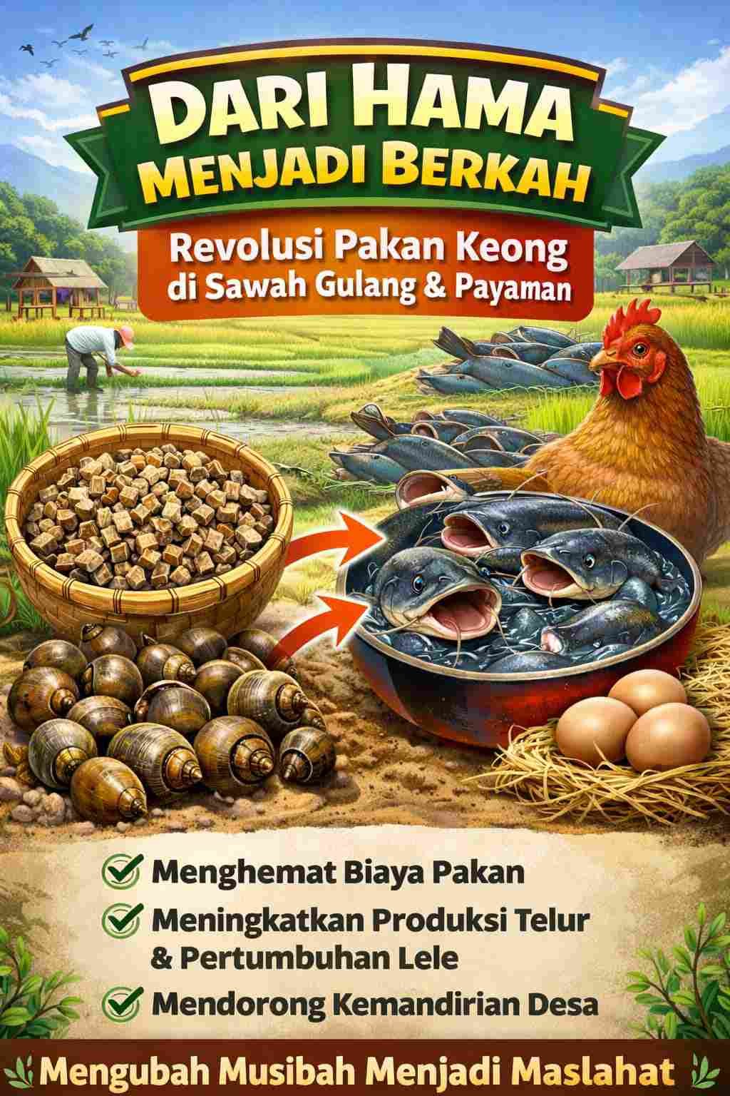 Strategi Ekonomi Sirkular Desa Lewat Pemanfaatan Keong Sawah untuk Pakan Alternatif di Kudus
