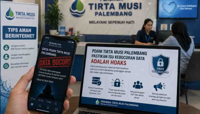 Isu 437 Ribu Data Pelanggan Bocor, PDAM Tirta Musi Palembang Pastikan Hoaks