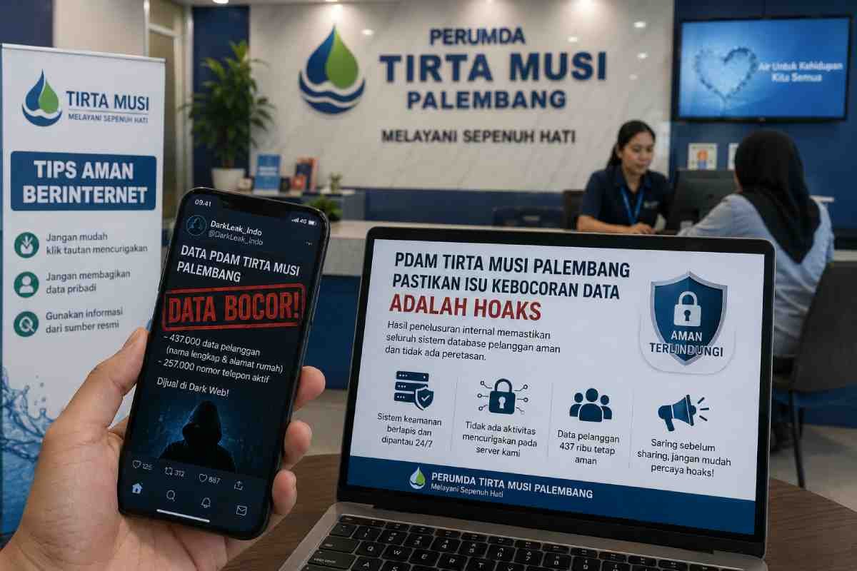 Isu 437 Ribu Data Pelanggan Bocor, PDAM Tirta Musi Palembang Pastikan Hoaks