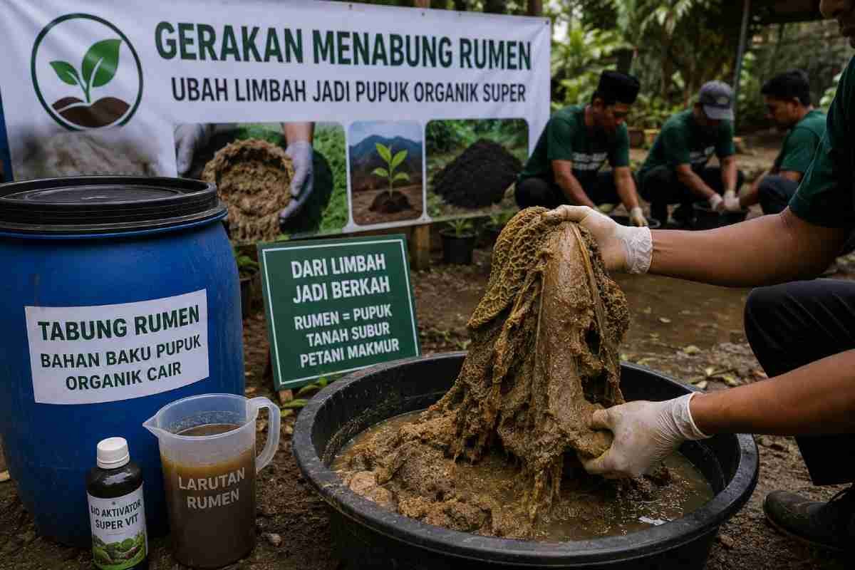 Jangan Dibuang, Gerakan Menabung Rumen Kurban Ubah Limbah Jadi Pupuk Organik Super
