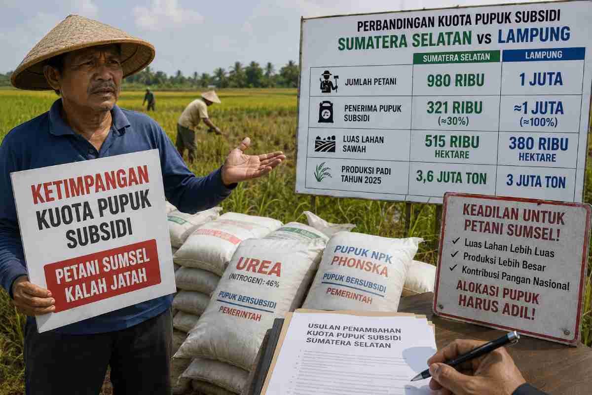Kalah Jatah dari Lampung, DPTPH Sumsel Bongkar Ketimpangan Kuota Pupuk Subsidi