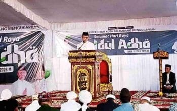 Maknai Idul Adha, Wali Kota Palembang Ratu Dewa Soroti Keikhlasan dan Titip Pesan Kebersihan