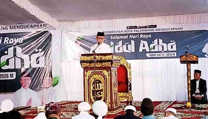 Maknai Idul Adha, Wali Kota Palembang Ratu Dewa Soroti Keikhlasan dan Titip Pesan Kebersihan