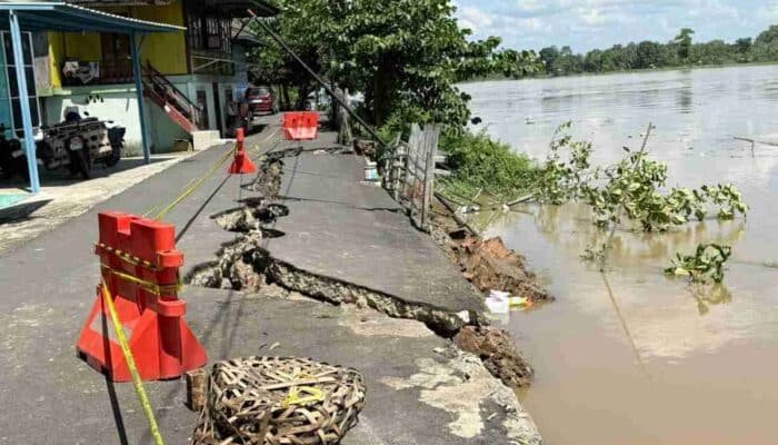 Pemerintah Kabupaten Musi Banyuasin Proteksi Kawasan Longsor Sekayu