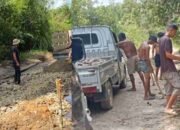 Sinergi Dana CSR dan Gotong Royong Warga, Akses Jalan Antardesa di Musi Banyuasin Diperbaiki