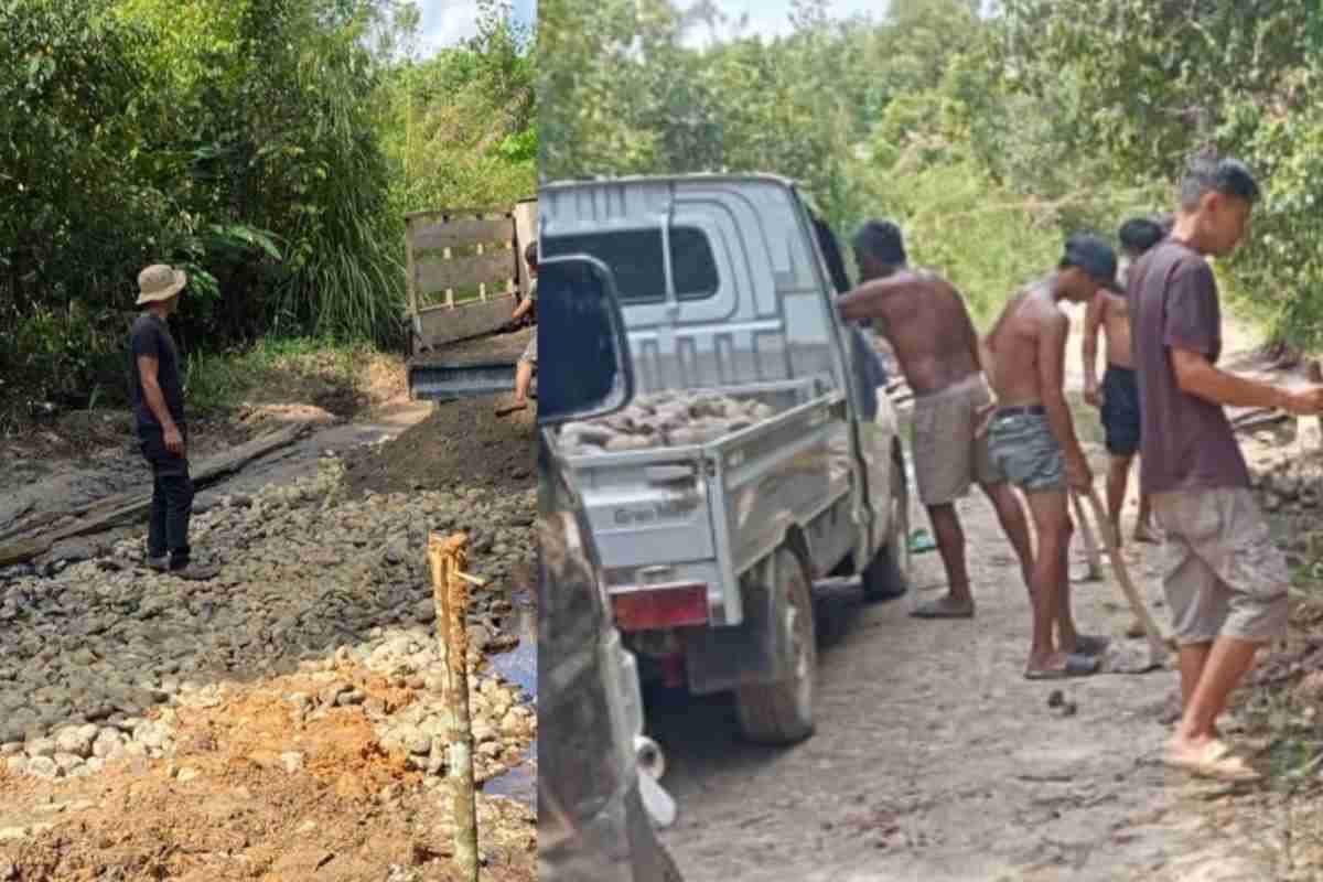 Sinergi Dana CSR dan Gotong Royong Warga, Akses Jalan Antardesa di Musi Banyuasin Diperbaiki
