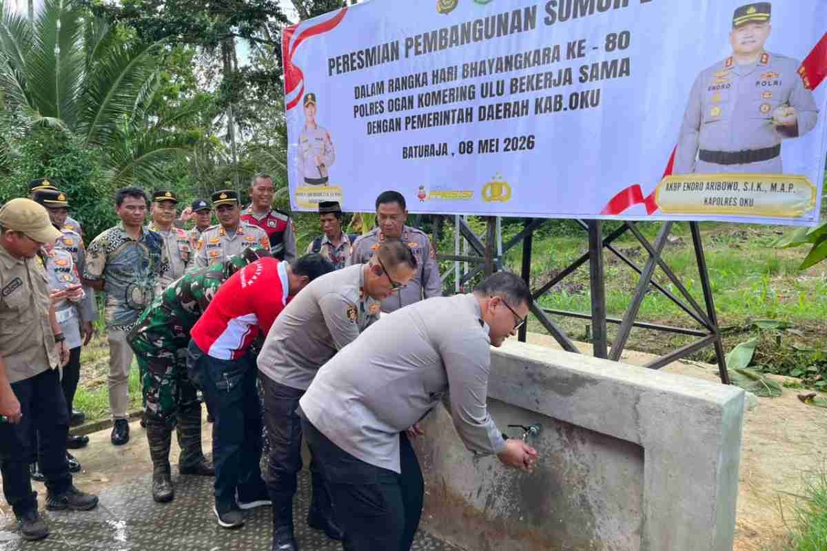 Sumur Bor Polres OKU Menjawab Dahaga Warga di Pinggiran Lintas Sumatera