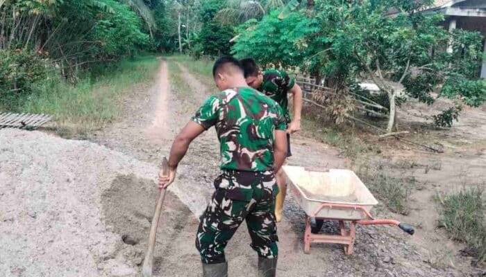 TMMD Ke-128, Kodim 0402/OKI Tegakkan Dinding Kemanusiaan di Pematang Sukatani
