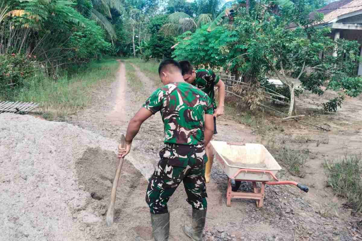 TMMD Ke-128, Kodim 0402/OKI Tegakkan Dinding Kemanusiaan di Pematang Sukatani