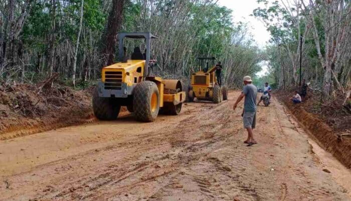 TMMD OKI Tuntaskan Akses Jalan Logistik Perkebunan Mesuji Makmur