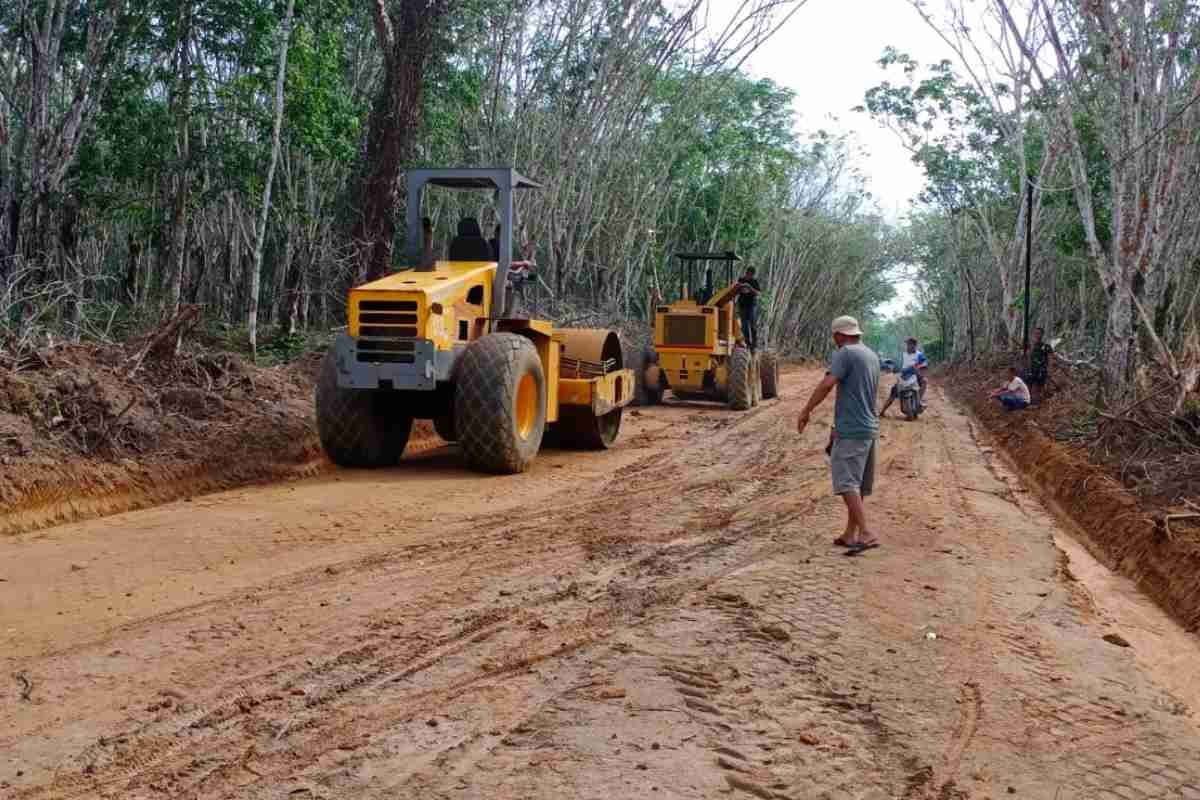 TMMD OKI Tuntaskan Akses Jalan Logistik Perkebunan Mesuji Makmur