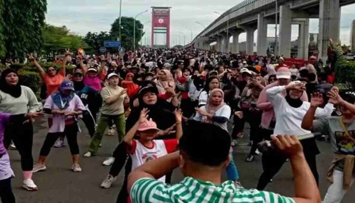 Viral di Media Sosial, Koridor CFD Ampera–Jakabaring Makin Dipadati Warga Palembang