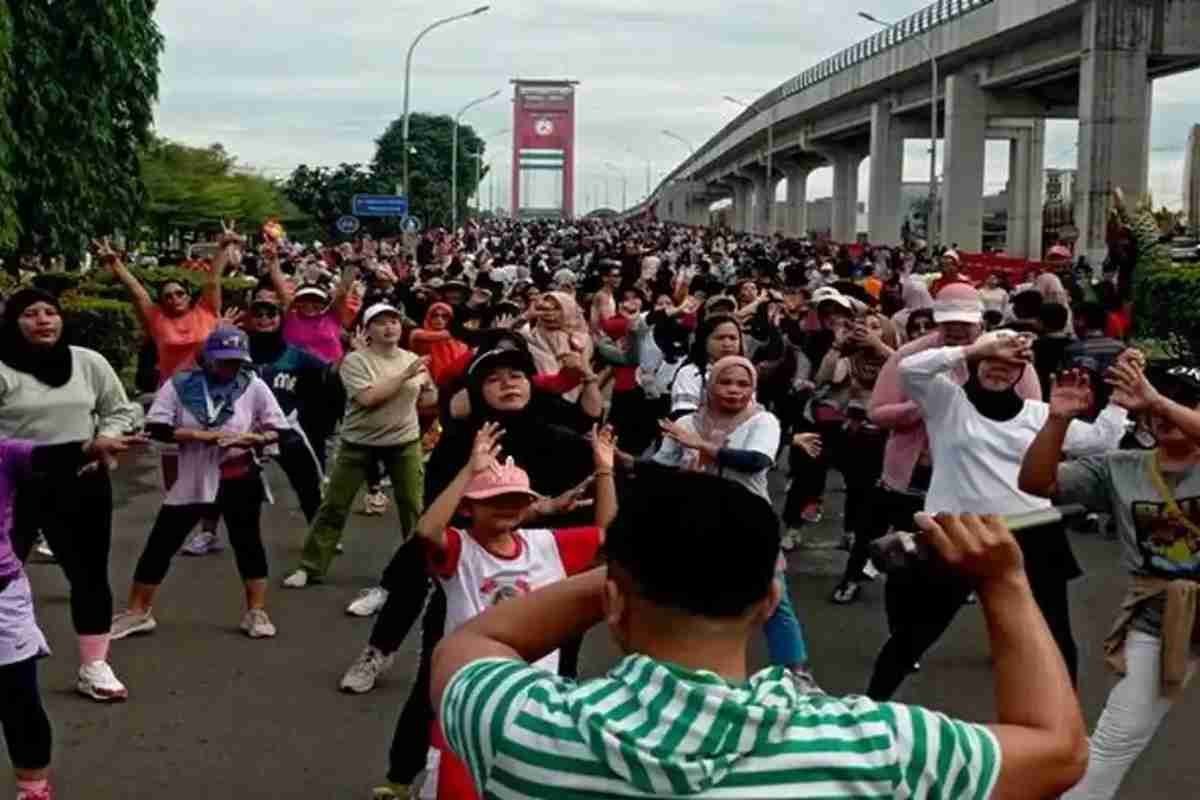Viral di Media Sosial, Koridor CFD Ampera–Jakabaring Makin Dipadati Warga Palembang