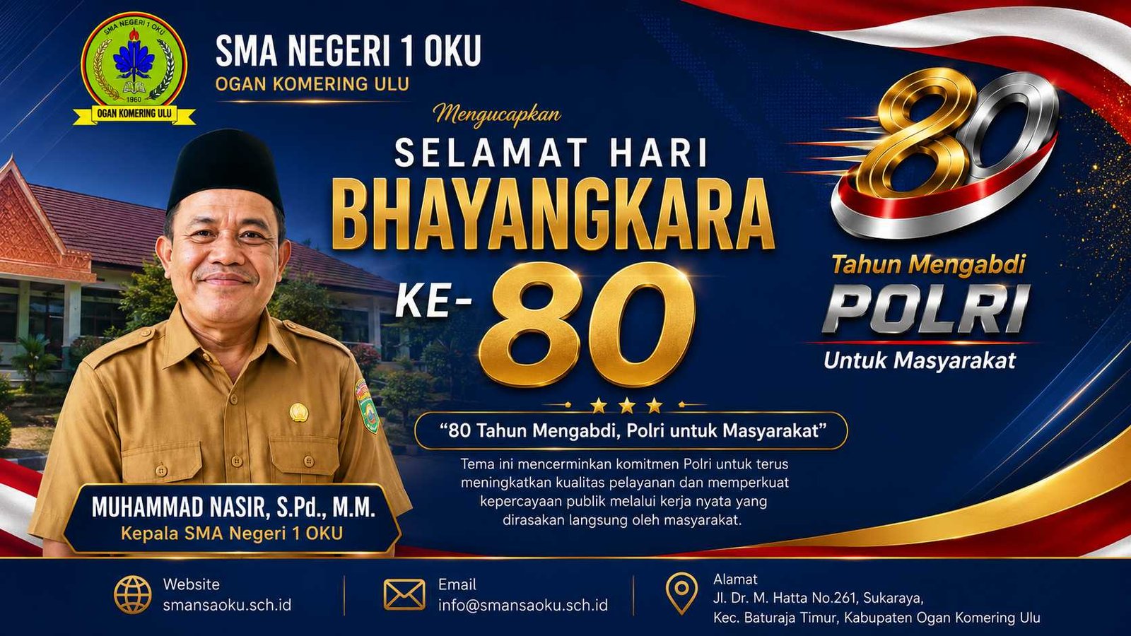 Iklan Banner HUT Bhayangkara SMAN 1 OKU