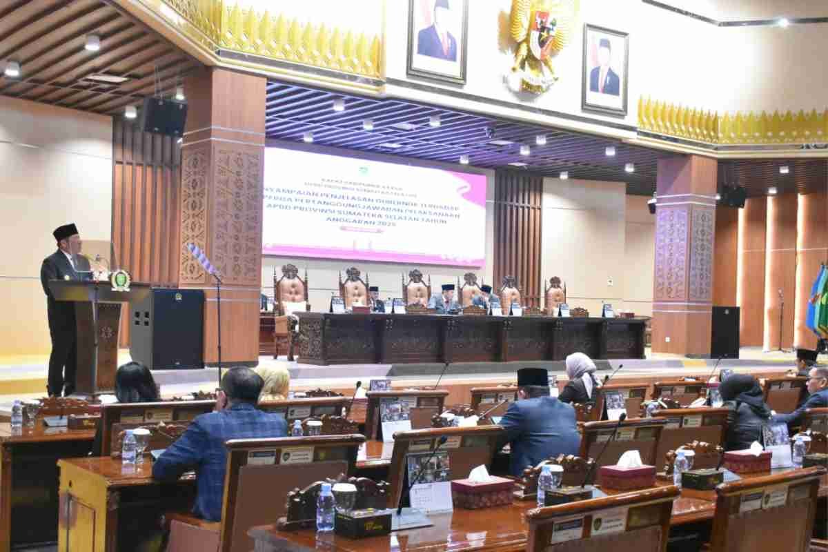 DPRD Sumsel Mulai Bahas Pertanggungjawaban APBD 2025, Pendapatan Daerah Tembus Rp10,06 Triliun