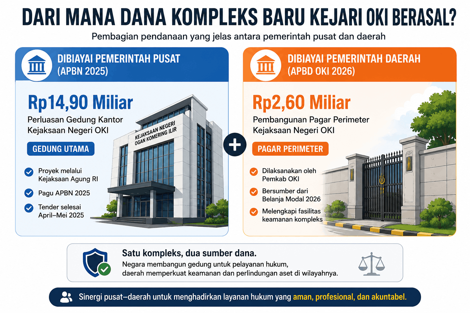 Dari Mana Dana Kompleks Baru Kejari OKI Berasal?