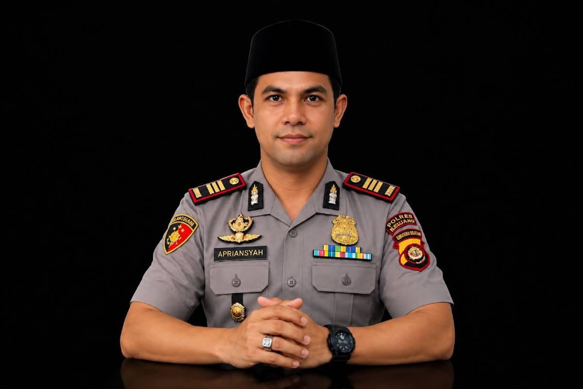 Di Balik Seragam Tegas AKP Apriansyah: Merajut Rasa Aman Lewat Pendekatan Humanis di Keluang