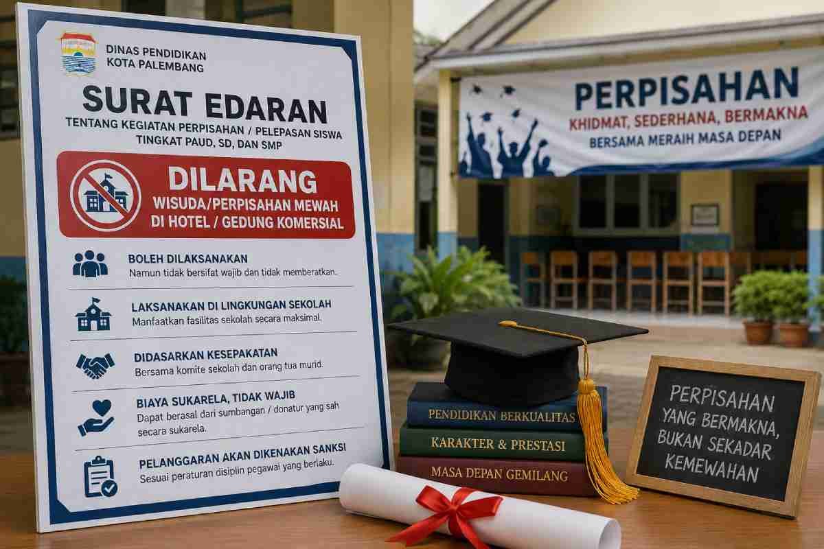 Disdik Palembang Larang Wisuda di Hotel dan Wajib Batal jika Membawa Beban Finansial