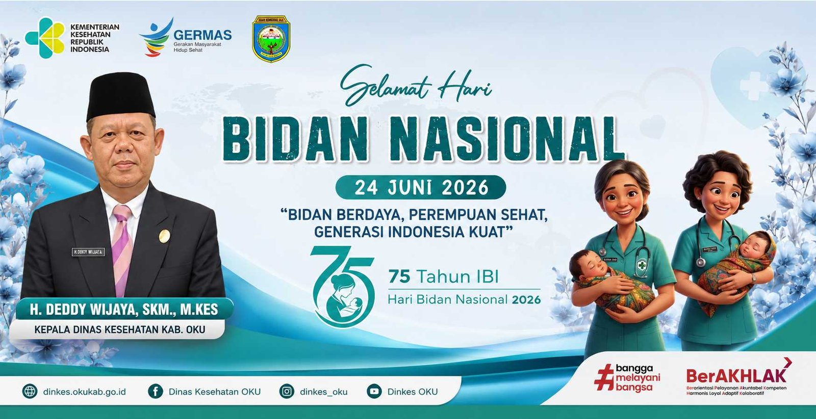 Iklan Dinas Kesehatan OKU Hari Bidan Nasional