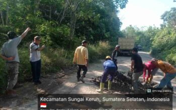 Jalan Rusak Lintas Sekayu–PALI Mulai Diperbaiki, Pemkab Muba Gandeng Swasta