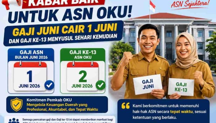 Komitmen Pemkab OKU Cairkan Gaji Reguler dan Gaji ke-13 ASN Berurutan di Awal Juni