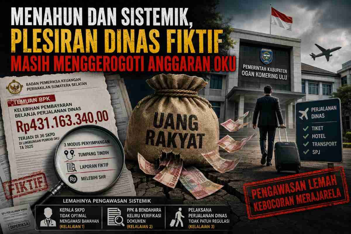 Menahun dan Sistemik, Plesiran Dinas Fiktif Masih Menggerogoti Anggaran OKU