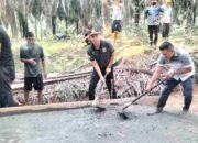 Menambal Asa di Jalur Poros, Sinergi Warga dan Swasta Perbaiki Jalan Penghubung Muba