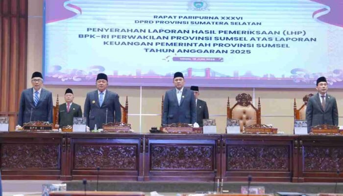 Menerima Laporan Hasil Pemeriksaan BPK, DPRD Sumsel Memperketat Pengawasan Fungsi Anggaran Daerah