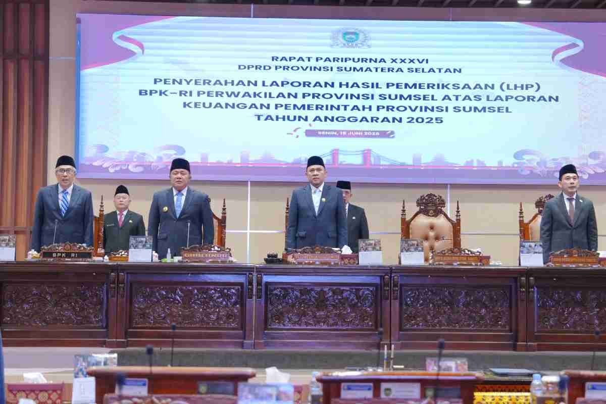 Menerima Laporan Hasil Pemeriksaan BPK, DPRD Sumsel Memperketat Pengawasan Fungsi Anggaran Daerah