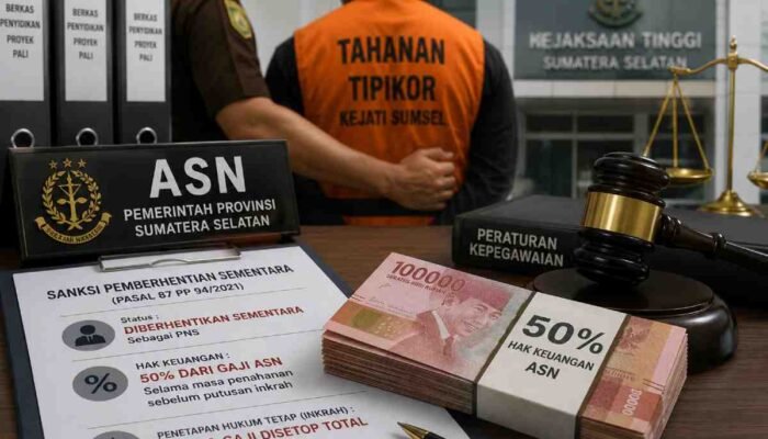 Oknum ASN Tersangka Korupsi Proyek PALI Tetap Terima Separuh Gaji
